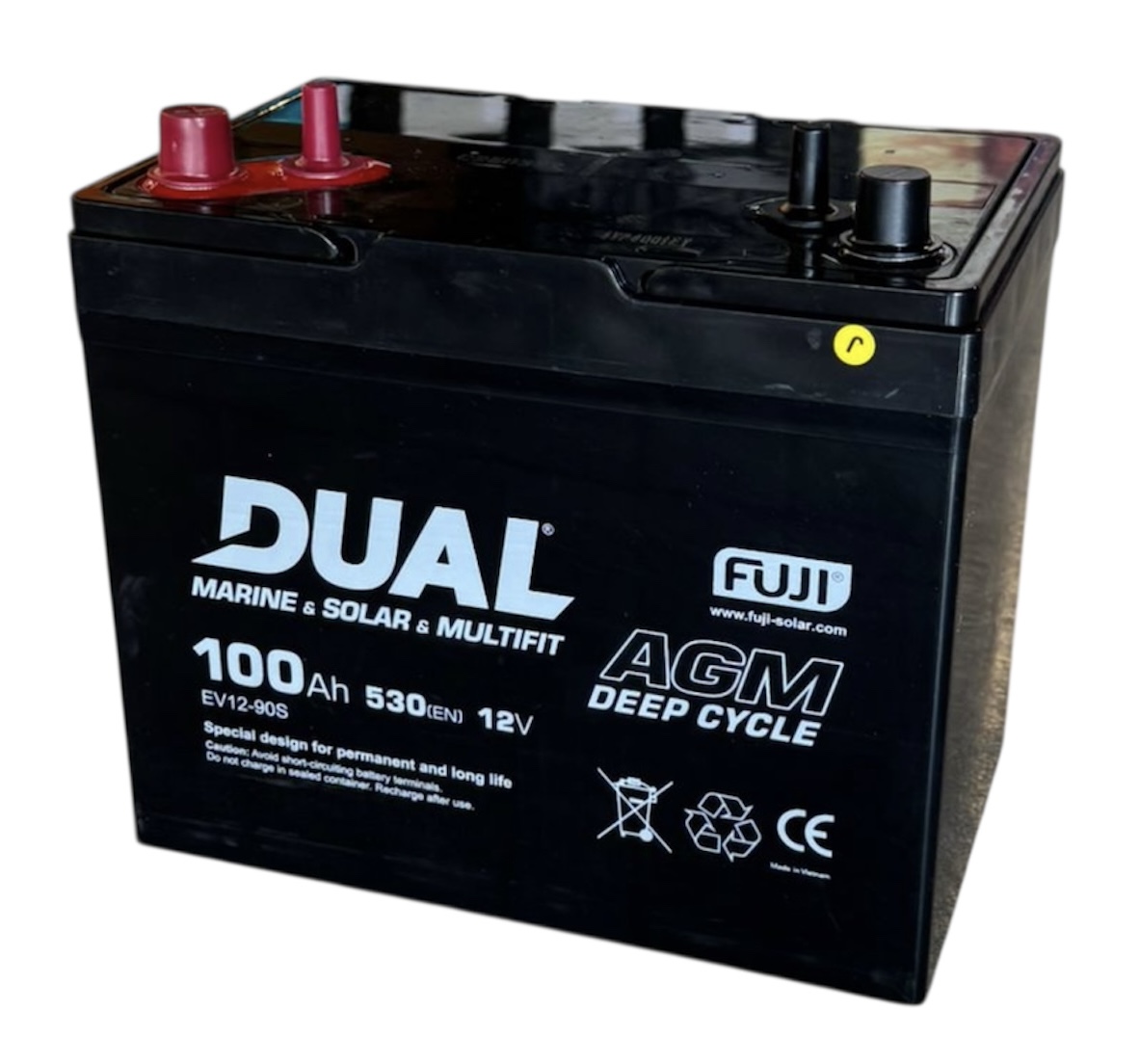 FUJI AGM 100Ah DUAL Akumulatori Baterije Marine Solar Kamp
